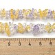Verre craquelé brins de perles&nbsp;G-F328-18-A-3