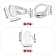 Kit de fabrication d'anneaux ovales en forme de dôme vierge DIY-UN0050-25-3