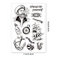 GLOBLELAND Sailing Captain Clear Stamps Anchor Adventure Transparent Silicone Stamp for Card Making Decoration and DIY Scrapbooking DIY-WH0167-56-195-2