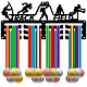 Support mural d'affichage de support de cintre de médaille de fer de thème de sports ODIS-WH0055-094-1