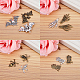 SUNNYCLUE 64Pcs 16 Style Halloween Charms Collection Mixed Color Bat Owl Spider Hand Skull Charms Pendant Jewelry Findings for DIY Necklace Bracelet Craft Supplies TIBEP-SC0001-20-6