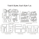 Globleland 5 Sets Weihnachtsbox- und Text-Stanzformen für DIY-Scrapbooking DIY-WH0309-1215-6
