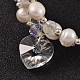 2 boucles bracelets wrap perles de perles BJEW-JB02168-2