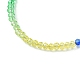 Collier de perles de verre rondelle à facettes pour femme NJEW-M208-01J-4