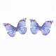 ポリエステル生地の翼の工芸品の装飾  DIYのジュエリー工芸品イヤリングネックレスヘアクリップ装飾  蝶の羽  コーンフラワーブルー  12x17mm X-FIND-S322-010A-04-2