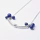 Colliers pendentifs en perles naturelles lapis lazuli NJEW-JN01828-02-2