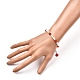 Bracelets de perles en agate rouge naturelle/cornaline (teints et chauffés) (teints) BJEW-JB05313-04-4