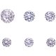 PandaHall Elite 120pcs 6 Sizes Clear Cubic Zirconia Stone Loose CZ Stones Faceted Cabochons for Earring Bracelet Pendants Jewelry DIY Craft Making ZIRC-PH0002-07-1