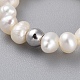 Anillos naturales de perlas cultivadas de agua dulce RJEW-JR00295-3