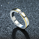 Regali di san valentino anelli da donna in acciaio al titanio con cuore in zirconi cubici RJEW-BB16407-8-5