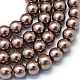 Backen gemalt pearlized Glasperlen runden Perle Stränge HY-Q003-4mm-78-1