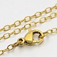 304 Stainless Steel Cable Chain Necklaces STAS-O053-06G-1
