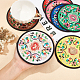 Pandahall elite 16 pz 8 colori tappetino per tazza in poliestere DJEW-PH0001-06-5