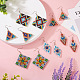 Kits de pendientes colgantes de rombos y triángulos con pintura de diamantes diy pandahall DIY-TA0004-97-8