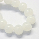 Chapelets de perles rondes en verre imitation jade peint DGLA-Q021-10mm-01-2