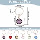 24 pièces 6 couleurs laiton verre dreadlocks perles OHAR-AB00011-2