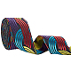 Cintas de poliéster de bordado plano de 7 m, cinta de jacquard, trenzado, 1-5/8 pulgada (40 mm), alrededor de 7.66 yarda (7 m) / rollo