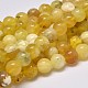 Naturale giallo opale fili di perline rotondo G-M296-02-8mm-2