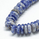 Fili di perle di diaspro macchia blu naturale G-T079-05-2