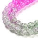 Spray Painted Crackle Glass Beads Strands DGLA-C002-6mm-08-4