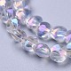 Chapelets de perles en verre électroplaqué EGLA-F146-AB01-3