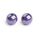 AB Color Plating Solid Color Acrylic Round Beads PACR-S109-M-3