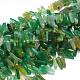 Dyed Natural Green Onyx Agate Chip Beads Strands G-E271-10-3