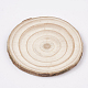 未染色の未完成の木製カボション  木のスライス  年輪  パパイヤホイップ  62~77x4~5mm X-WOOD-T011-25-3