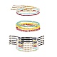 Nylon ajustable pulseras de abalorios trenzado del cordón BJEW-SZ0001-009-1