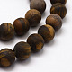 Frosted Natural Tiger Eye Beads Strands X-G-F364-18-8mm-3
