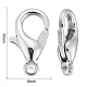 Platinum Plated Zinc Alloy Lobster Claw Clasps X-E103-P-NF-4