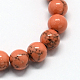 Turquesa sintética hebras de abalorios de piedras preciosas teñidos TURQ-R032-8mm-XSS16-2
