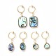 Natural Abalone Shell/Paua Shell Clip-on Hoop Earrings EJEW-JE04130-1