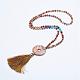 Natural Picture Jasper Beaded Necklaces NJEW-P159-03-1