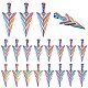 20pcs pendentifs en alliage de couleur arc-en-ciel FIND-SZ0005-75-1