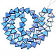 電気メッキガラスビーズセット  三角形  ミックスカラー  12x16x5mm  穴：1mm  約50個/連  24.02インチ（61cm） EGLA-N008-002-2