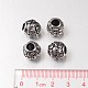 Retro Rondelle with Skull 304 Stainless Steel European Large Hole Beads OPDL-E005-17AS-2