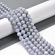 Chapelets de perles en agate avec dentelle bleue naturelle G-P342-04-6mm-AB-4