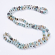 Colliers/bracelets enroulés multi-usages en perles d'amazonite à fleurs naturelles X-NJEW-K095-B05-1