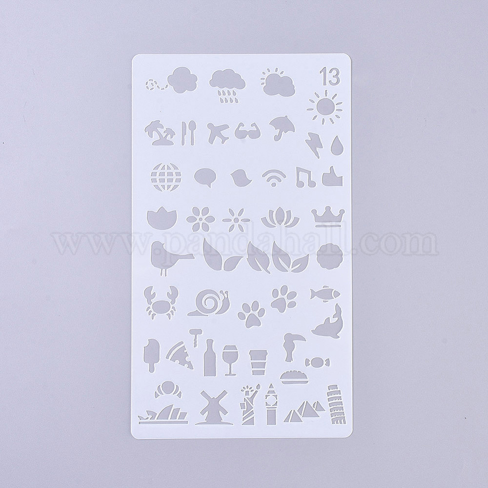 EXCEART Lot de 8 pochoirs en plastique tridimensionnel 3D