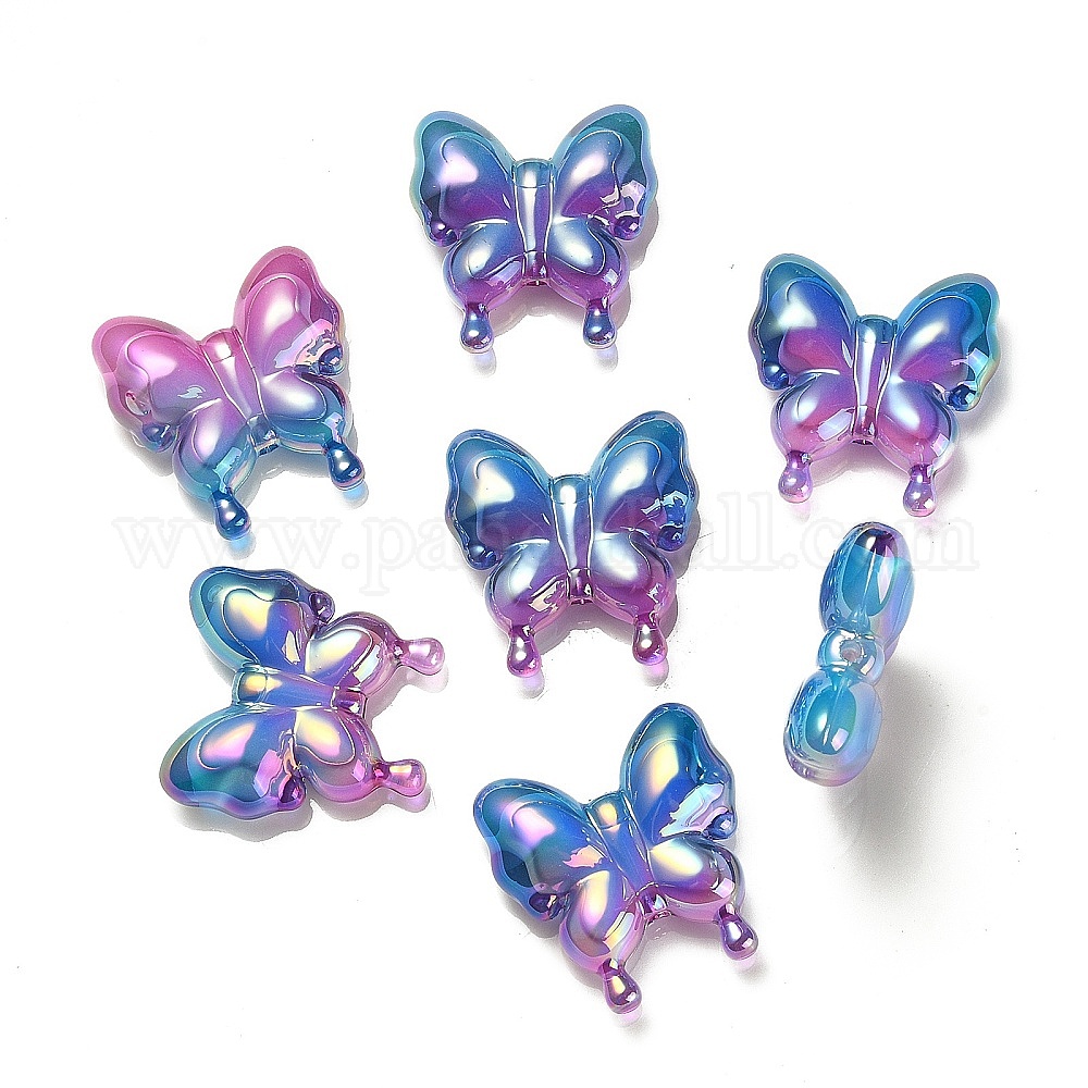 Wholesale UV Plating Rainbow Iridescent Acrylic Beads