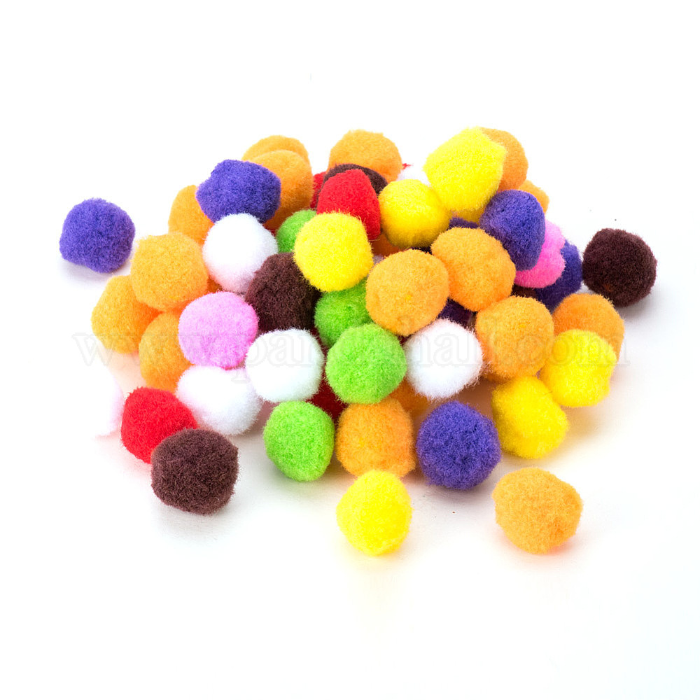 Shop 30mm Multicolor Assorted Pom Poms Balls About 250pcs for DIY Doll ...