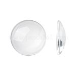 Transparente Glas Cabochons, klare Kuppel Cabochon für Cameo Foto Anhänger Schmuckherstellung, Transparent, 24.5~25x5~7 mm