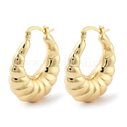 Brass Hoop Earrings EJEW-H301-01G-08