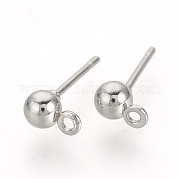 Железные шарики серьги KK-R071-09P-NF