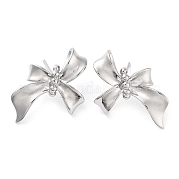 Серьги латунные гвоздики EJEW-K276-06A-P