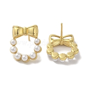 Серьги-гвоздики из латуни с покрытием стойки EJEW-R162-37G
