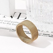 201 перстень из нержавеющей стали RJEW-H242-01D-G