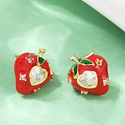 Серьги-гвоздики из циркония EJEW-F895-27B-01G