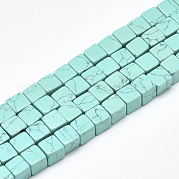 Синтетических нитей бирюзовые бусы G-S357-G16